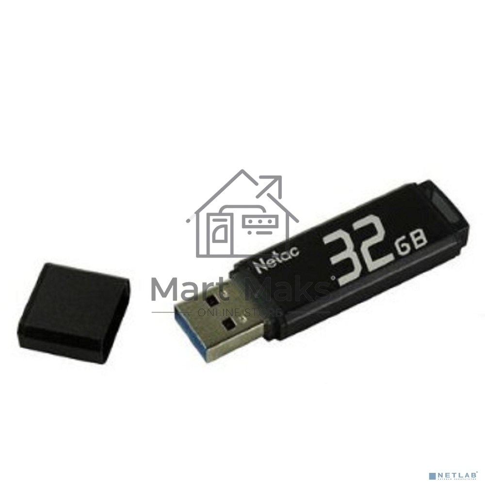 Флешка USB R/W Netac U351 32Gb <NT03U351N-032G-30BK>, USB3.0