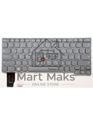 Клавиатура для ноутбука Lenovo ThinkPad X13 Gen 3 серая с подсветкой