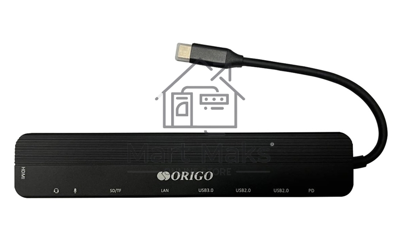 Док-станция USB-C 9-в-1 ORIGO OU3350SNPD/A1A USB 3.0, 2xUSB 2.0, USB-C/PD 3.0, HDMI, Gigabit LAN, SD/TF/microSD, TRRS, Mic