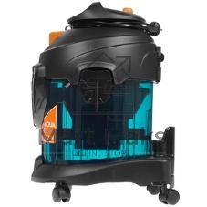 Строительный пылесос Bort BSS-1415-Aqua черный/синий, 200/1400 Вт, уборка сухая/влажная, пылесборник мешок/контейнер, 15 л