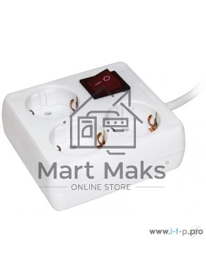 Удлинитель 3х3м с заземл. 16А IP20 У-С03К с выкл. 2P+PE ИЭК WYP30-16-03-03-ZK-N