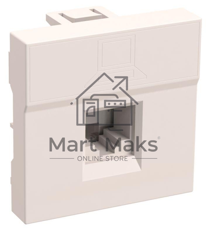 Розетка информационная РКИ-20-00-П RJ-45 UTP кат.5e (на 2 модуля) ПРАЙМЕР белая IEK
