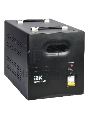 Стабилизатор напряжения IEK Expand 12кВА однофазный черный (IVS21-1-012-11)