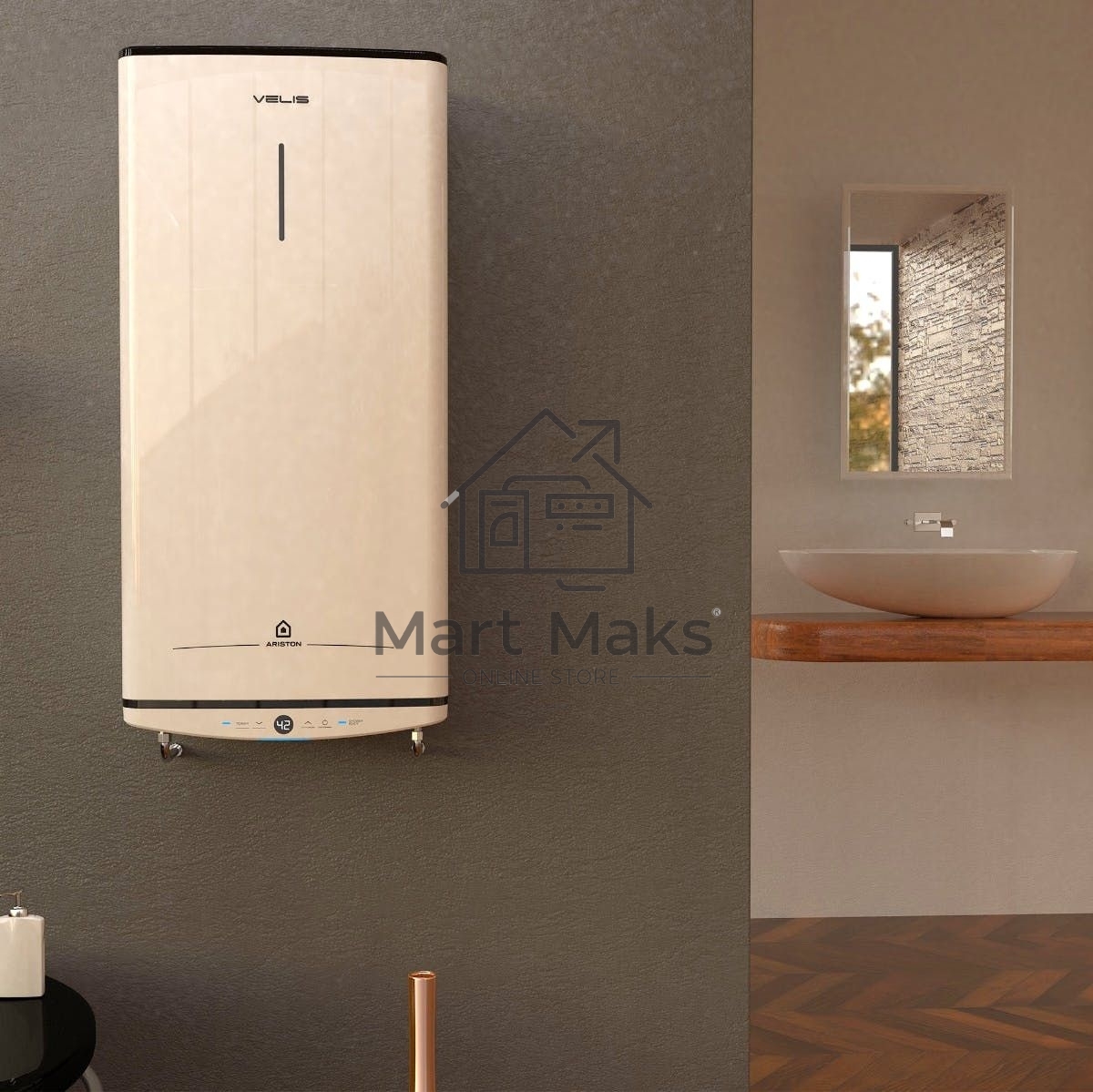 Водонагреватель Ariston Velis Tech Inox PW ABSE 100 2.5кВт 100л электрический настенный/белый