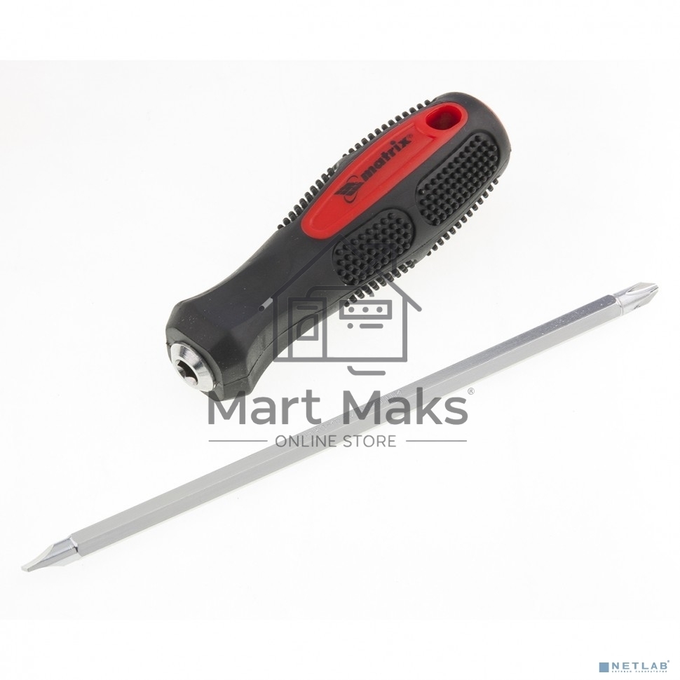 Отвертка MATRIX комбинированная SL6,0 / Ph2 мм, CrV, антискользящая двухкомп. рукоятка 12290