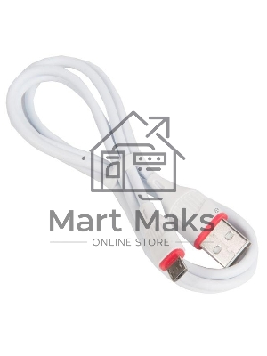 Кабель USB BOROFONE BX17 для Micro USB, 2.4A, длина 1м, белый