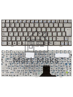 Клавиатура для ноутбука Asus U1 U1F U1E серебристая