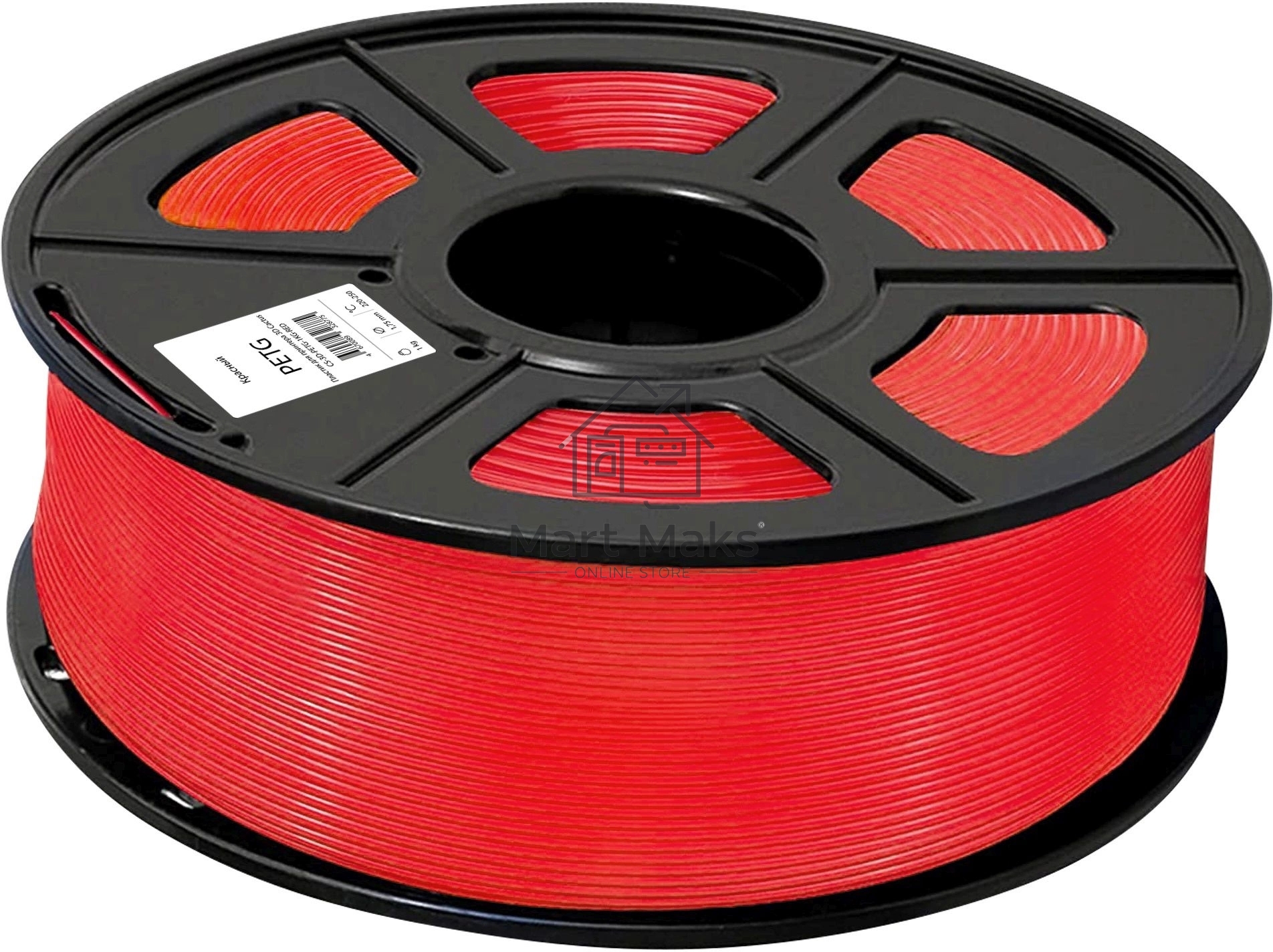 Пластик для принтера 3D Cactus CS-3D-PETG-1KG-RED PETG d1.75мм 1кг 1цв.