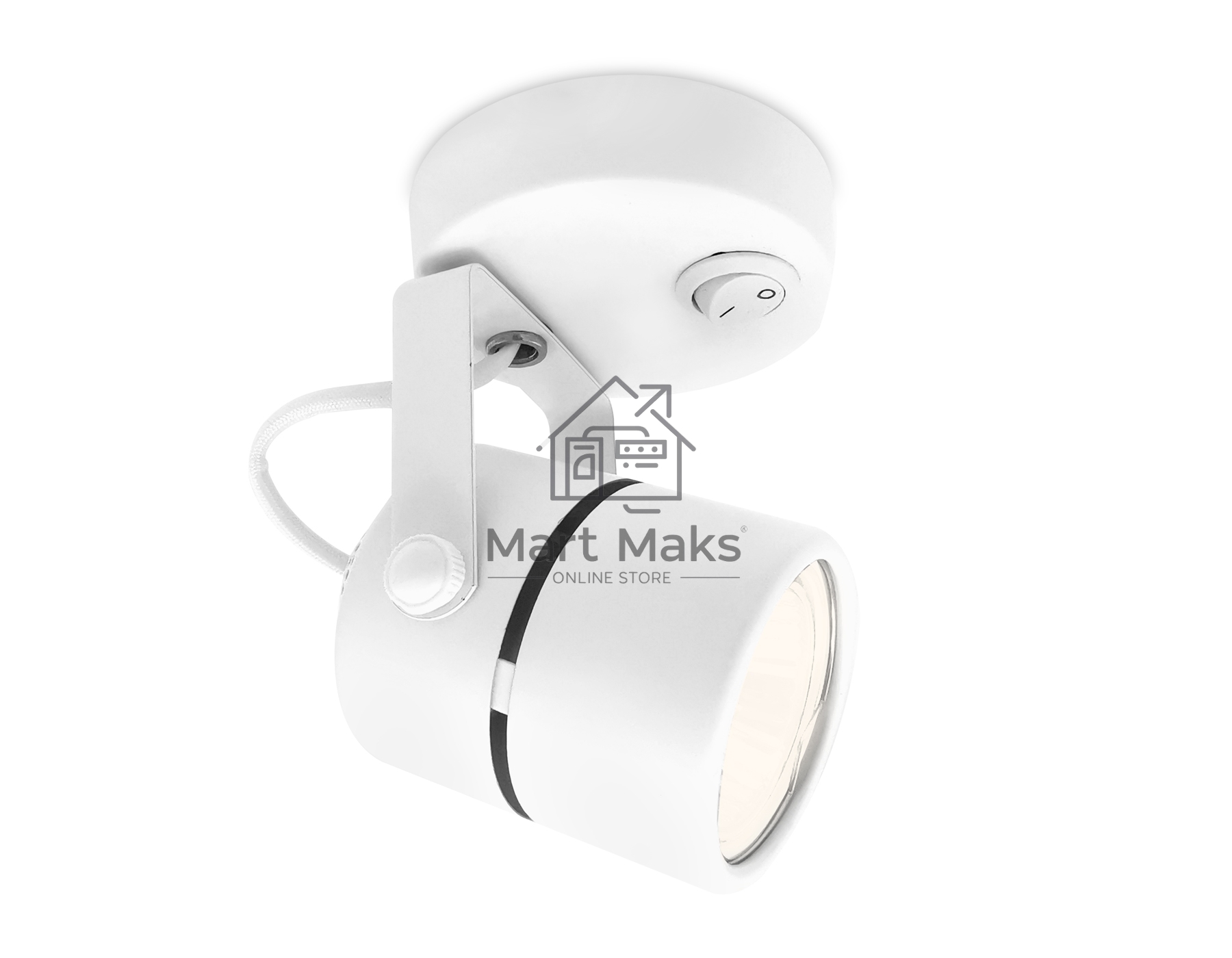 Накладной поворотный светильник Ambrella light TA100 WH белый GU10 D80*130*D60