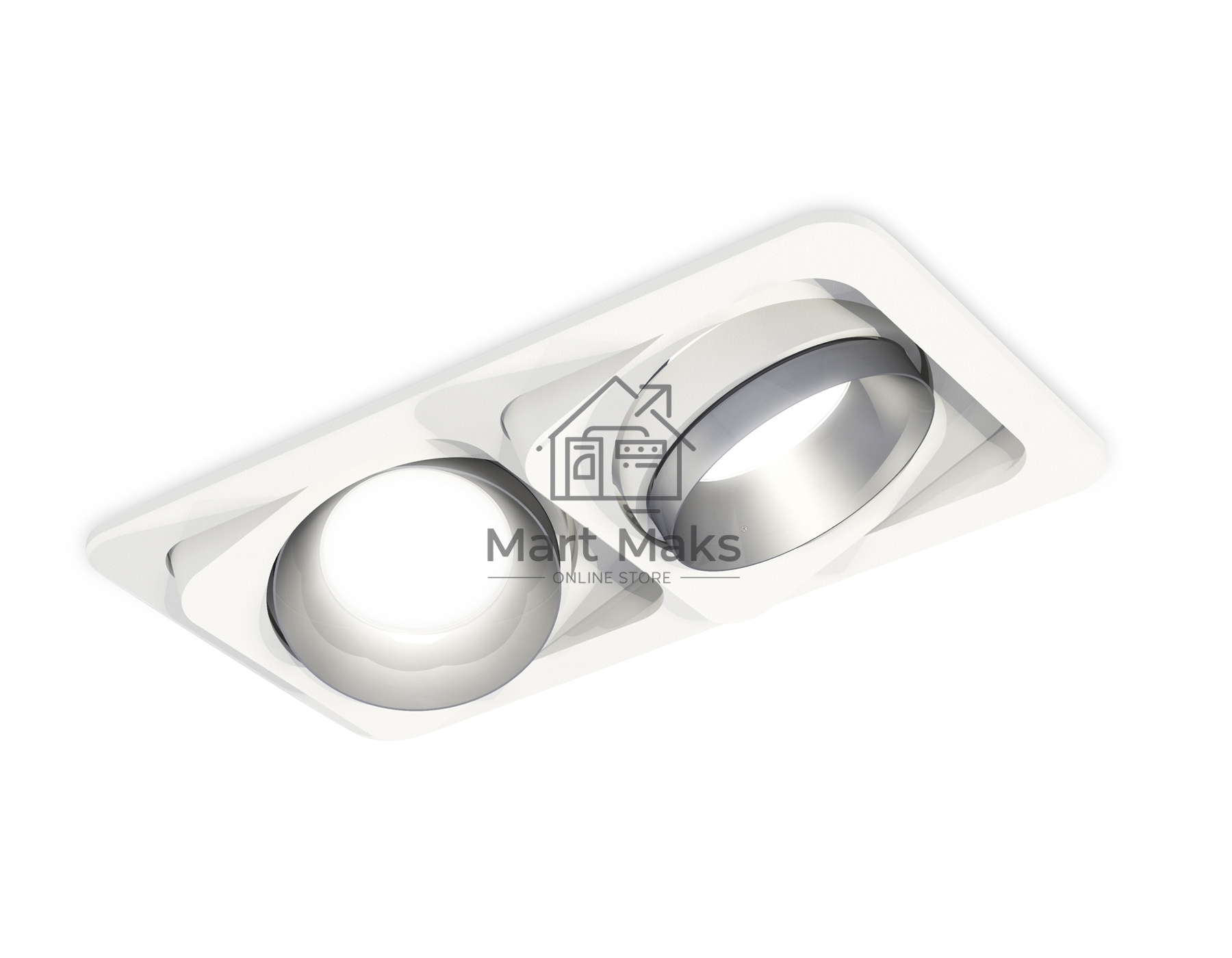 Комплект встраиваемого поворотного светильника Ambrella light XC7663023 SWH/MCH белый песок/хром матовый MR16 GU5.3 (C7663, N7033)