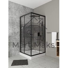 Душевой уголок квадратный BAU Stil pattern 80х80х195, с поддоном 12,5 см, закаленное стекло толщиной