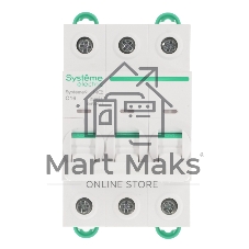 Автоматический выключатель Systeme Electric S9F22316 Systeme9 C 16A 3P 6kA 400В