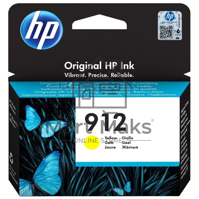Картридж струйный HP 912 3YL79AE желтый (315стр.) для HP DJ IA OfficeJet 801x/802x