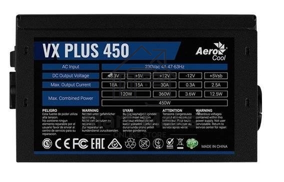 Блок питания Aerocool / Formula VX-450 PLUS, 450Вт, 120мм, черный