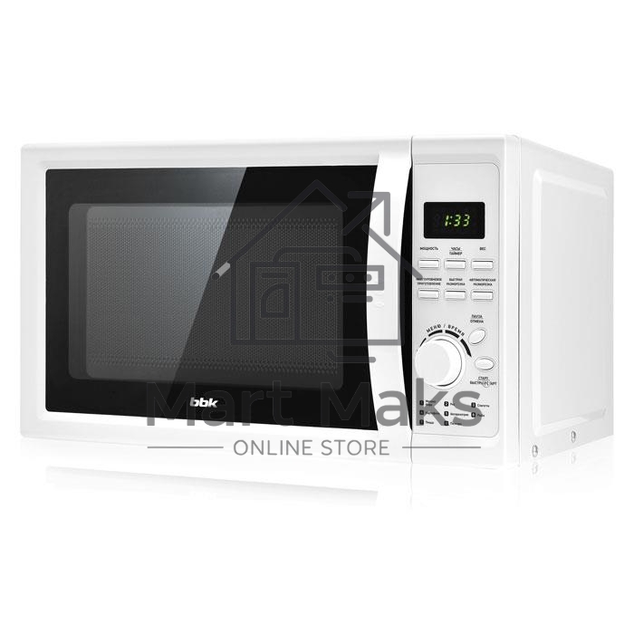 Микроволновая печь BBK 20MWS-719T/WG белый, 20 л, 700 Вт, переключатели -поворотный механизм/кнопки
