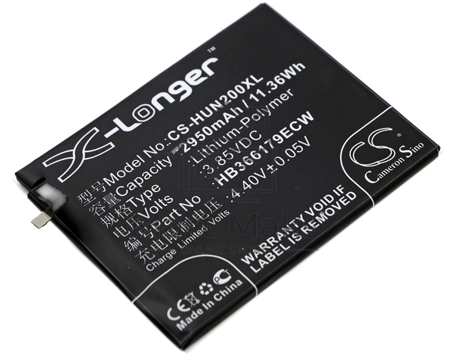 Аккумулятор CameronSino CS-HUN200XL HB366179ECW для Huawei Nova 23.85V / 2950mAh / 11.36Wh