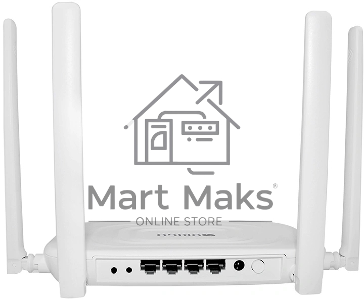 Беспроводной двухдиапазонный маршрутизатор AC1200, 1x1000Base-T WAN, 3x1000Base-T LAN, 4 внешние антенны 5 dBi