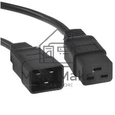 Шнур питания с фиксатором ЦМО IEC 60320 C19/IEC 60320 C20, 16 А/250 В (3 х 1,5), 1,8 м, синий