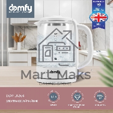 Чайник электрический Domfy DSW-EK304 1.7л. 2200Вт белый (корпус: стекло)
