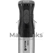 Блендер погружной Vitek VT-3425 черный/серебристый, 1000 Вт, 2 скорости, турбо