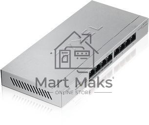 Коммутатор ZyXEL GS1200-8 Smart 8-port GbE Web Managed Switch, 60W, VLAN, IGMP, QoS, Link Aggregation