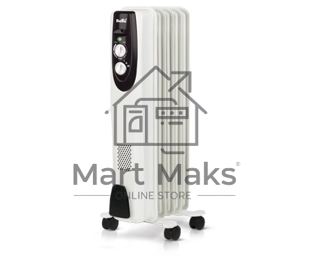 Масляный обогреватель Ballu Classic BOH/CL-05WRN (5 секций), белый, 1000 Вт, 15 м2, термостат
