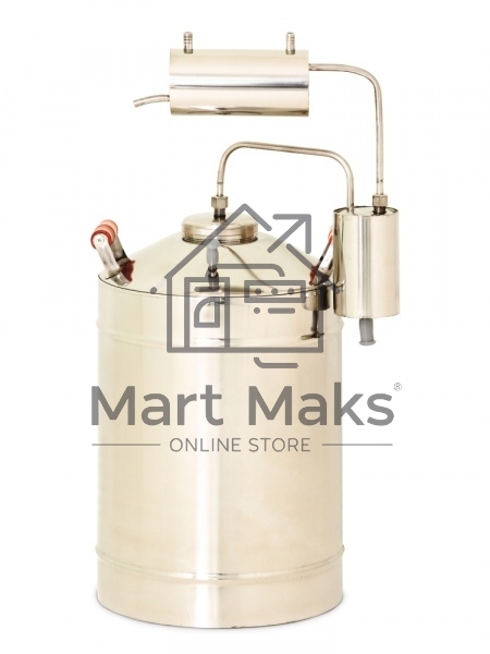 Дистиллятор МАГАРЫЧ Премиум 12 БКДР дистиллятор МАГАРЫЧ Премиум 12 БКДР, объем 12л, большая крышка, деревянные ручки, термостат, сухопарник. Производительность: 2 л./ч. Материал: пищевая нержавейка. Тип охладителя: проточный. Серия Премиум.