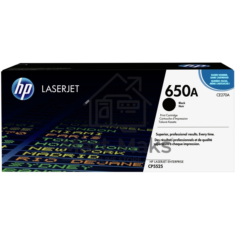 Картридж лазерный HP CE270A черный для Color LaserJet Enterprise CP5525 13500 стр.