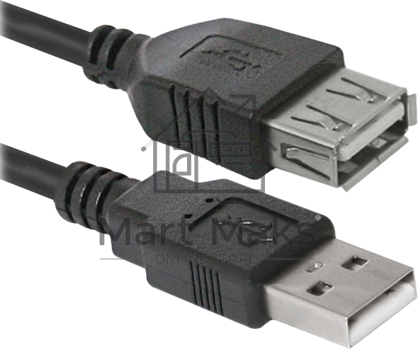 Кабель USB Defender USB02-17 USB2.0 AM-AF, 5.0м (87454)