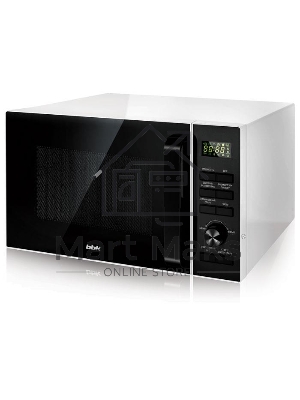 Микроволновая печь BBK 25MWS-970T/WB белый, 25 л, 900 Вт, поворотный механизм/кнопки