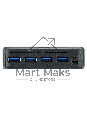 Переключатель Aten US434-AT USB, 4 ПК> 4 устройства, 4 USB B-тип > 4 USB A-тип, Male > Female, со шнурами A-B 2х1.2м.+2х1.8м. для подкл. к управ. комп