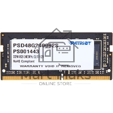 Модуль памяти Patriot SO-DIMM DDR4 8Gb 2400MHz Patriot PSD48G240082S RTL PC4-17000 CL17 260-pin 1.2В dual rank