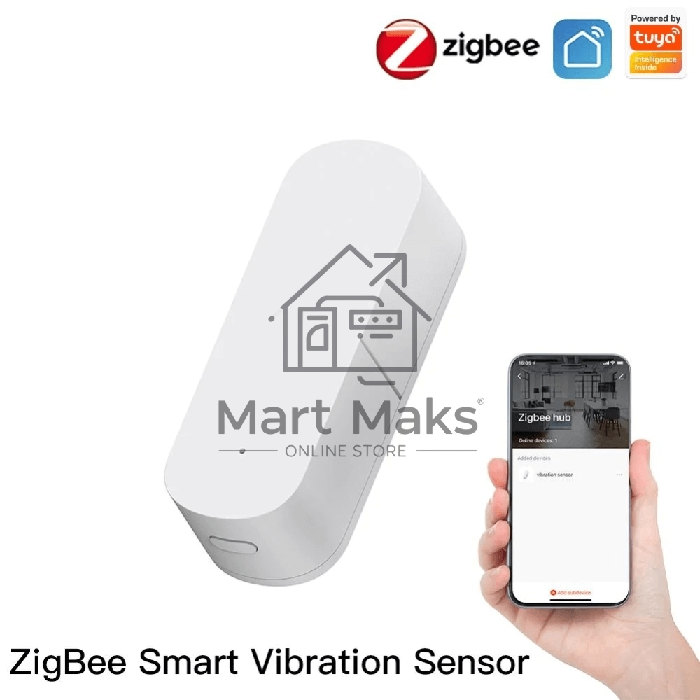 Датчик вибрации MOES Vibration Sensor ZSS-Z-VBR, Zigbee, AAA 2шт х 1.5 V
