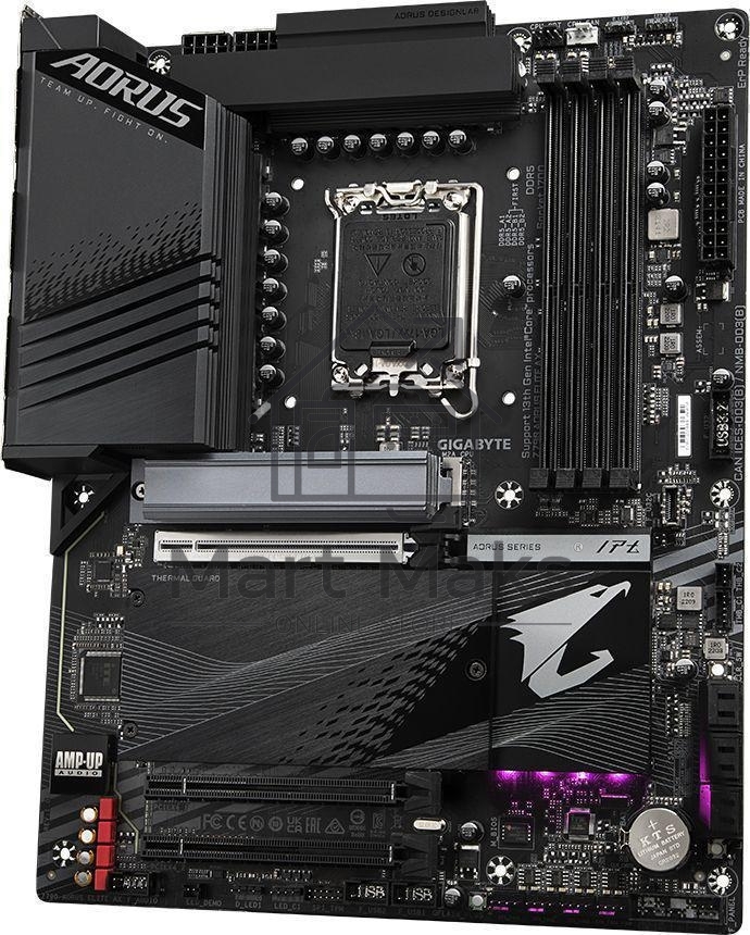 Материнская плата Gigabyte Z790 AORUS ELITE AX, LGA 1700, Intel Z790, 4xDDR5, 6xSATA, 4xM.2, 1xPCI-E 5.0 x16, 1xPCI-E 3.0 x4, 1xDP, 1xHDMI, 1x 2.5Gb LAN, 2xUSB-A 2.0, 3xUSB-A 3.2 Gen 1, 2xUSB-A 3.2 Gen 2, 1xUSB-C 3.2 Gen 2x2, 7.1, ATX