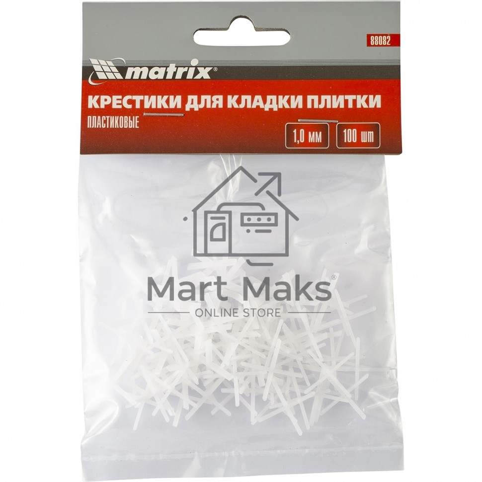 Крестики, 1,0 мм, для кладки плитки, 100 шт. Matrix