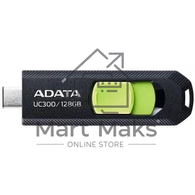 Флешка USB R/W ADATA R/W 128Gb Type-C UC300 ACHO-UC300-128G-RBK/GN USB3.2 черный/зеленый