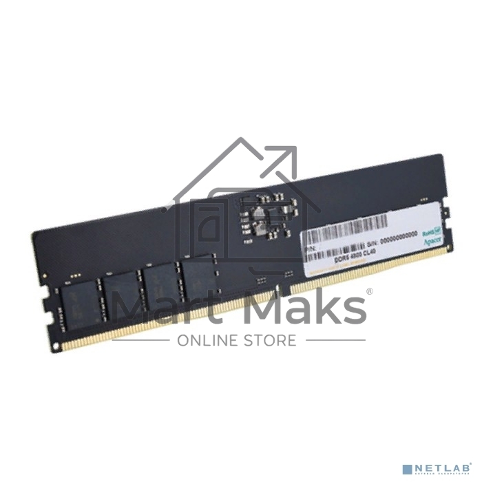 Оперативная память Apacer, DDR5, 32GB (1x32GB), 4800MHz, CL40, DIMM