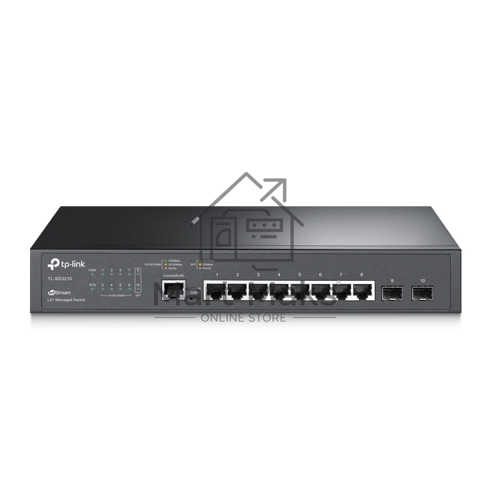 Коммутатор TP-Link SMB TL-SG3210 JetStream 8-Port Gigabit L2 Lite Managed Switch with 2 SFP Slots