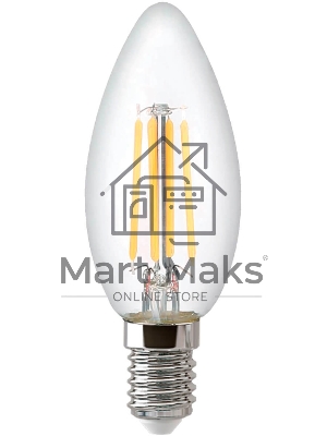 Лампа светодиодная Hiper THOMSON LED FILAMENT CANDLE 5W 545Lm E14 4500K TH-B2066