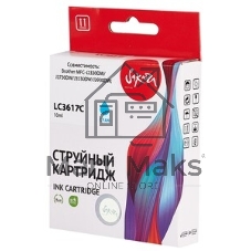 Картридж струйный Sakura LC3617C для Brother, голубой, 10 мл., 550 к.