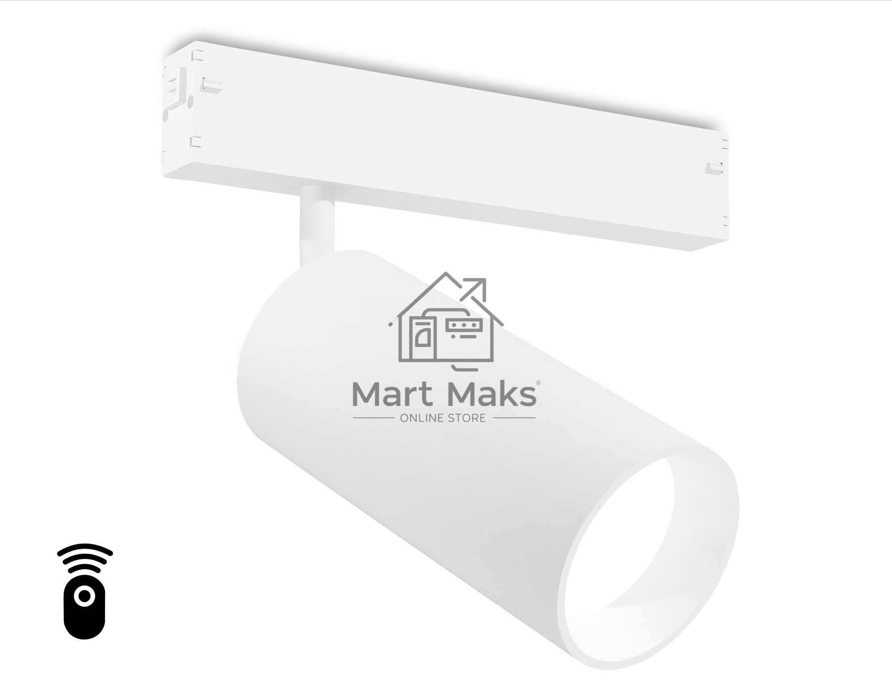 Управляемый светодиодный светильник для шинопровода Magnetic Ambrella light GL1231 WH белый IP20 24W 3000K-6400K 220V 36° D65*140 (Без ПДУ)