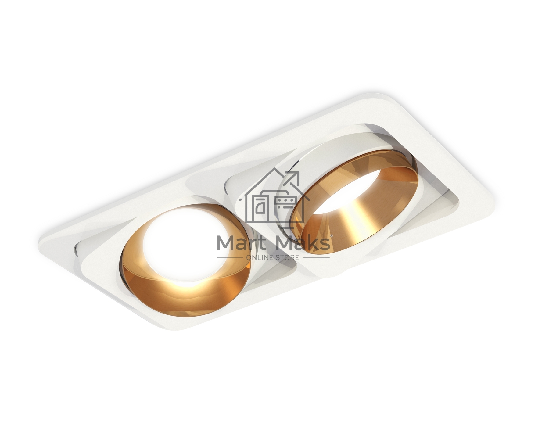 Комплект встраиваемого поворотного светильника Ambrella light XC7663024 SWH/PYG белый песок/золото желтое полированное MR16 GU5.3 (C7663, N7034)