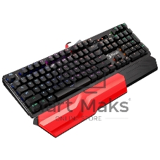 Клавиатура проводная A4 B975 механическая черный USB Gamer LED (подставка для запястий)
