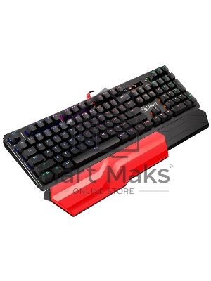 Клавиатура проводная A4 B975 механическая черный USB Gamer LED (подставка для запястий)