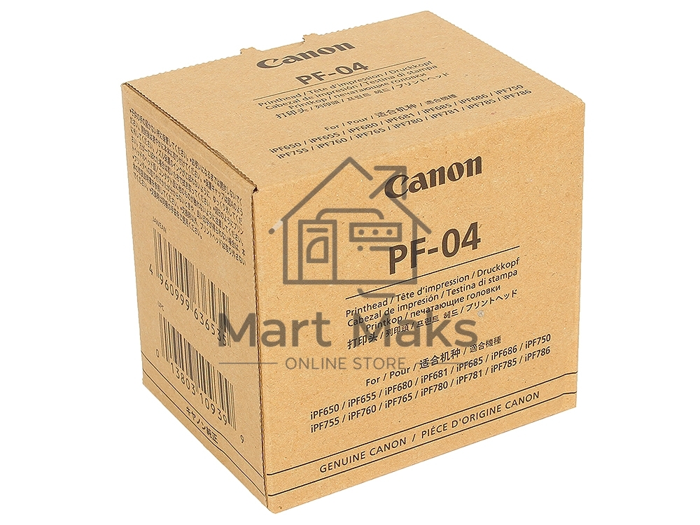 Печатающая головка Canon PF-04 (3630B001) черный для Canon iPF650, iPF655, iPF670, iPF680, iPF685, iPF750, iPF755, iPF760, iPF765, iPF770, iPF780, iPF785, iPF830, iPF840, iPF850.