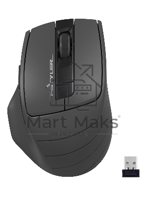 Мышь беспроводная A4Tech Fstyler FG30S серый, 2000 dpi, радиоканал, USB, кнопки - 6