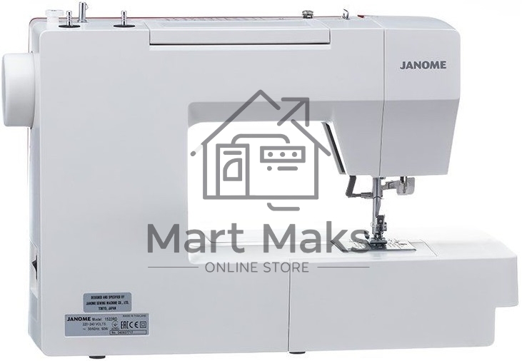 Швейная машина Janome 1522RD 25 операции, петля автомат, верт. челнок, нитевдеватель, мягкий, подарочный набор (шпульки, ножницы, сантиметровая лента, игольница )