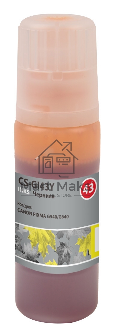 Чернила Cactus CS-GI43Y желтый60мл для Canon Pixma G640/540