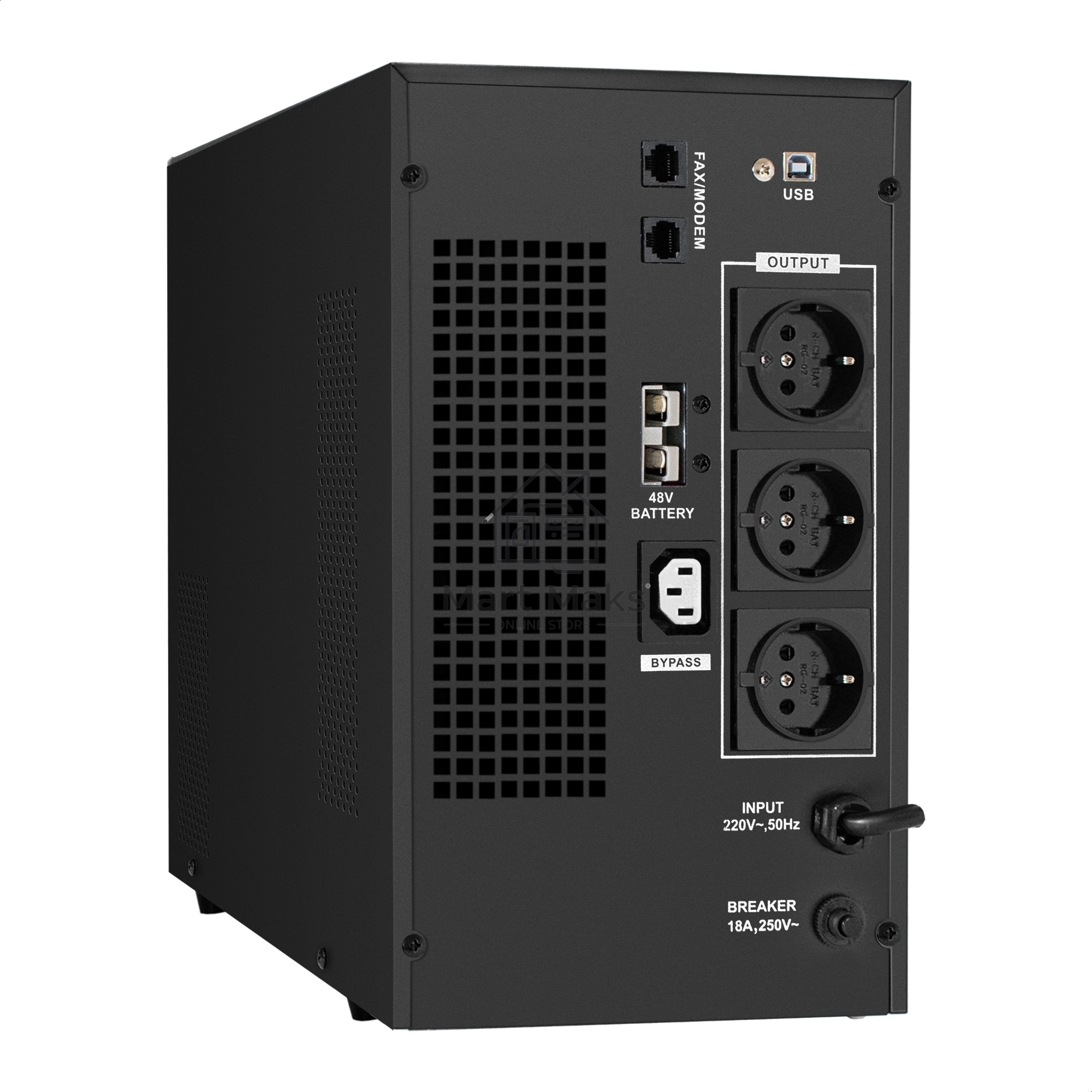 Комплект Источник бесперебойного питания EX295990RUS + батарея 40Aч EX282976RUS 4шт (инвертор, синус, для котла) ExeGate SineTower SZ-3000.LCD.AVR.3SH.1C13.RJ.USB <3000VA/2400W, чистый синусоида, LCD дисплей, AVR, 3*Schuko+1*C13, RJ45/11, USB, линейно-инт