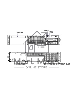 Серверный корпус 2U short chassis, 2*3.5'' swappable HDD tray, 2*3.5'' internal HDD bay